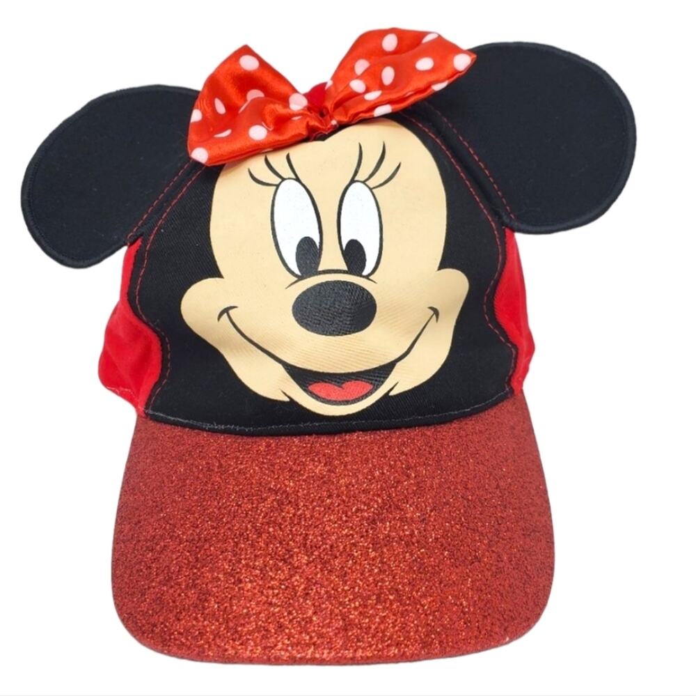 Disney Minnie Mouse Ears Red Dad Hat Adjustable